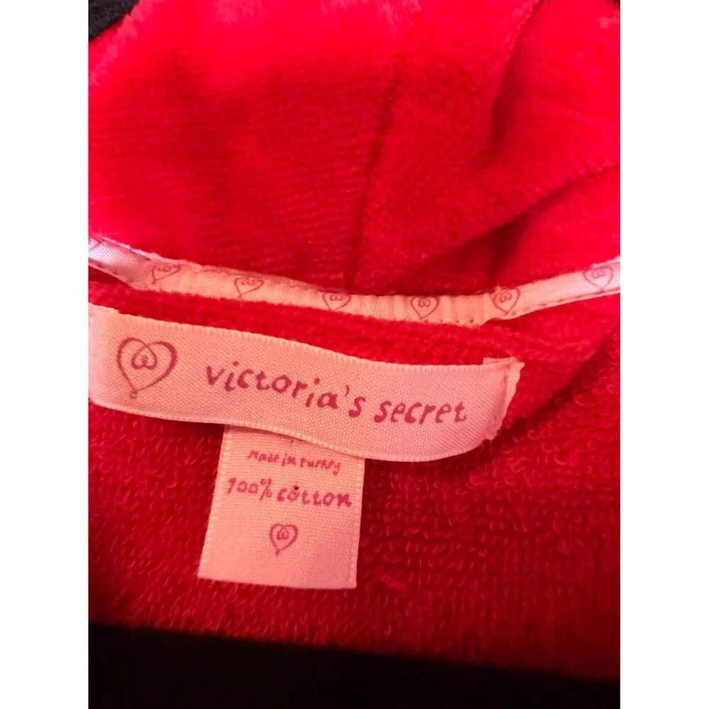 Vintage Victoria's Secret Red Terry Cloth Bathrobe M Heavyweight Spa Luxury
